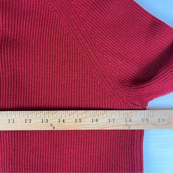 Jones New York Signature Cardigan Sweater Coat Red Toggle Wool Blend Women's M - Picture 6 of 8